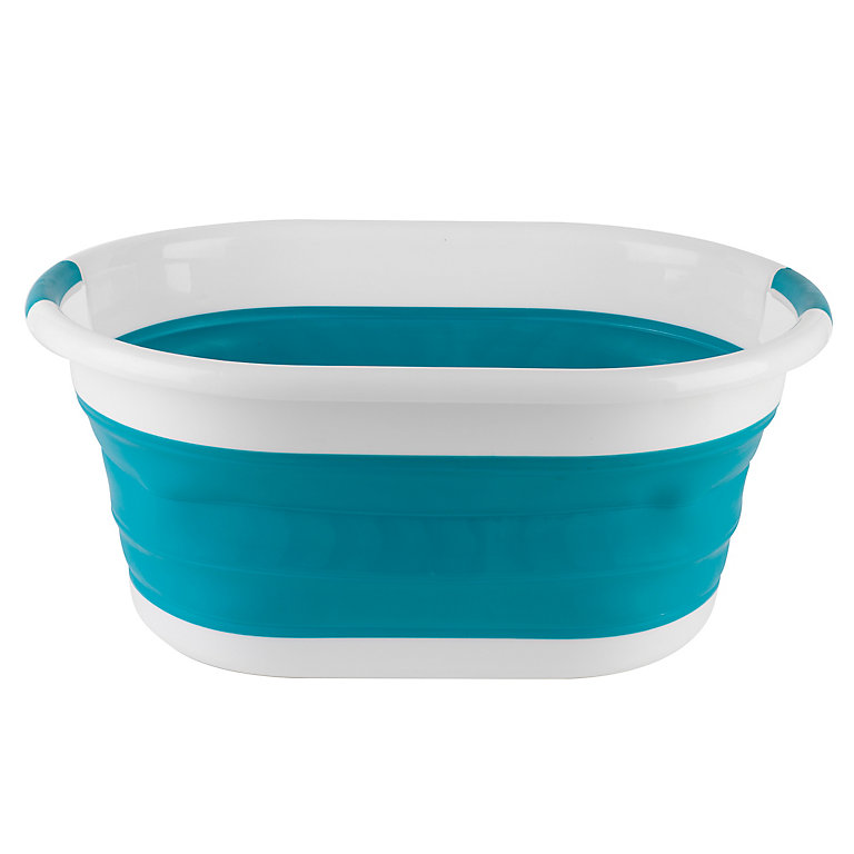 Beldray Collapsible Blue 37L Laundry basket (H)4.7cm (D)2.4cm | DIY at B&Q