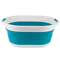 Beldray Collapsible Blue Polypropylene Laundry basket, 37L