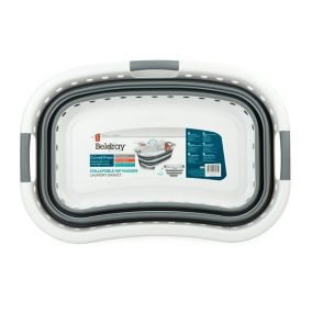 Beldray Collapsible hip hugger Grey 37L Laundry basket (H)4.75cm (D)2.1cm