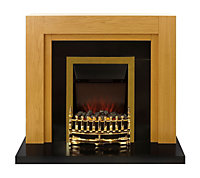 Beldray Lytham Brass effect Electric fire suite