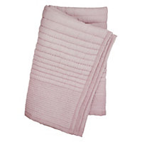 Bella Lilac Plain Quilted Throw