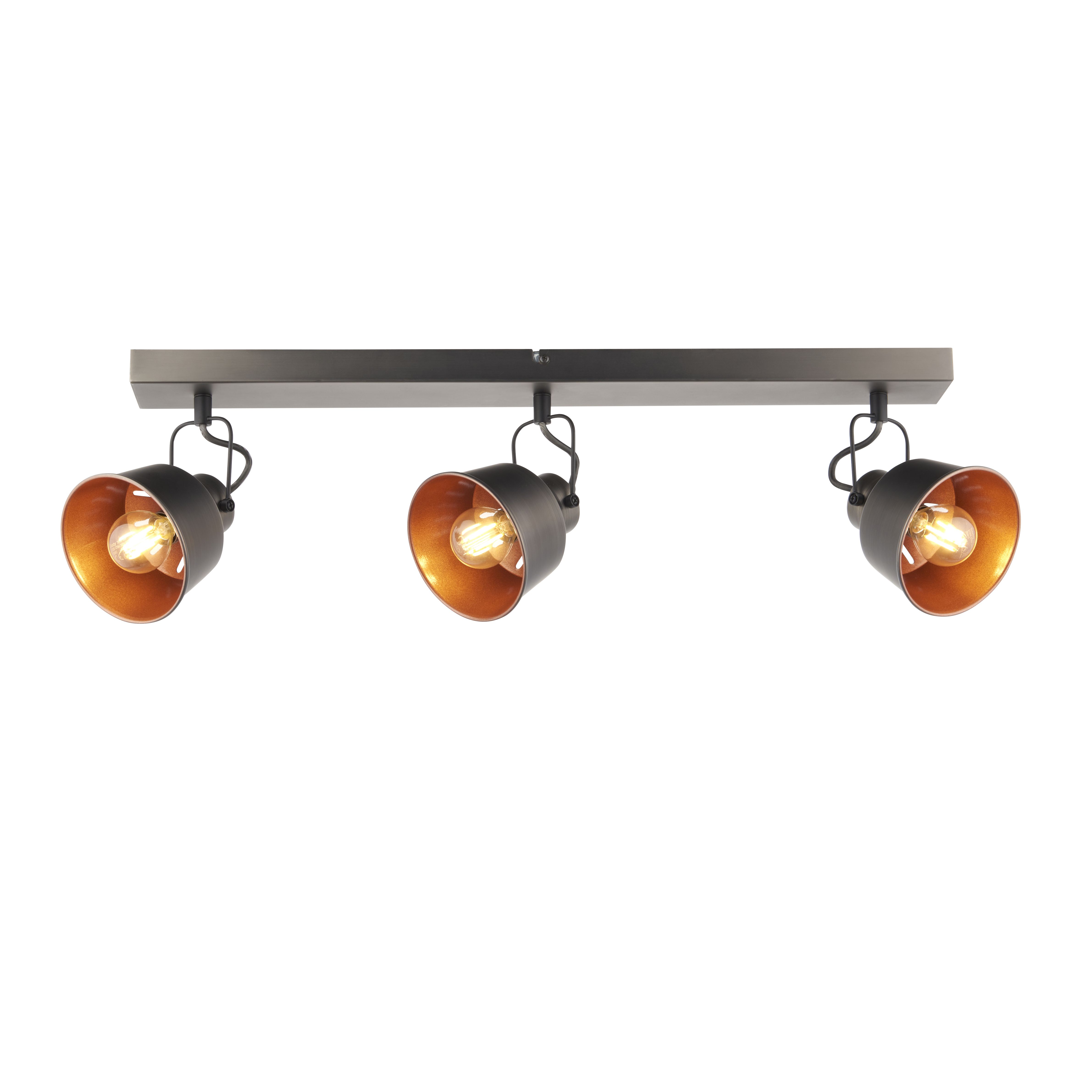 Bellecombe bar Matt Copper effect 3 Light Spotlight bar