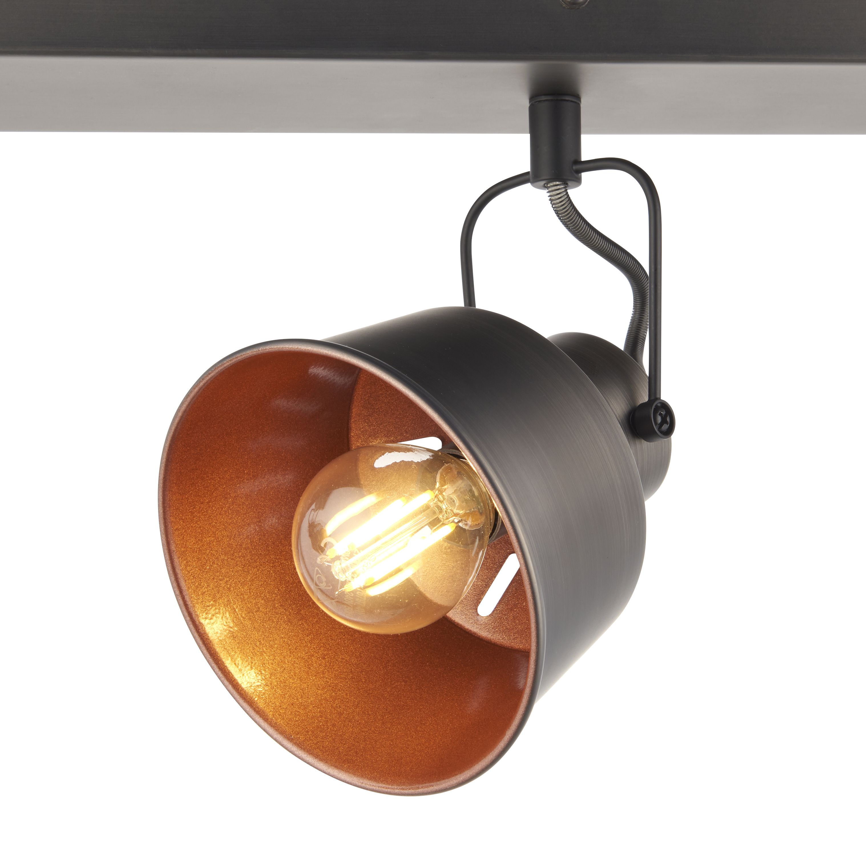 Bellecombe bar Matt Copper effect 3 Light Spotlight bar