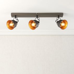 Bellecombe Matt Copper effect 3 Spotlight bar