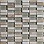 Belluno Beige Matt Glass & marble Mosaic tile, (L)304mm (W)298mm