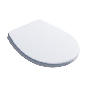 White Square Soft Close Toilet Seat with Quick Release- Ashford