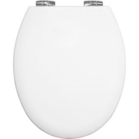 Bemis New York White Round Soft close Toilet seat