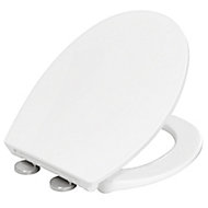 Bemis Push n'Clean White Sta-tite top fix Soft close Toilet seat