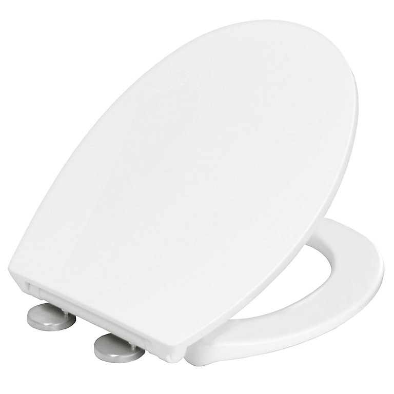 Bemis Push N Clean White Sta Tite Top Fix Soft Close Toilet Seat Diy At B Q - Bemis Toilet Seat Removal For Cleaning