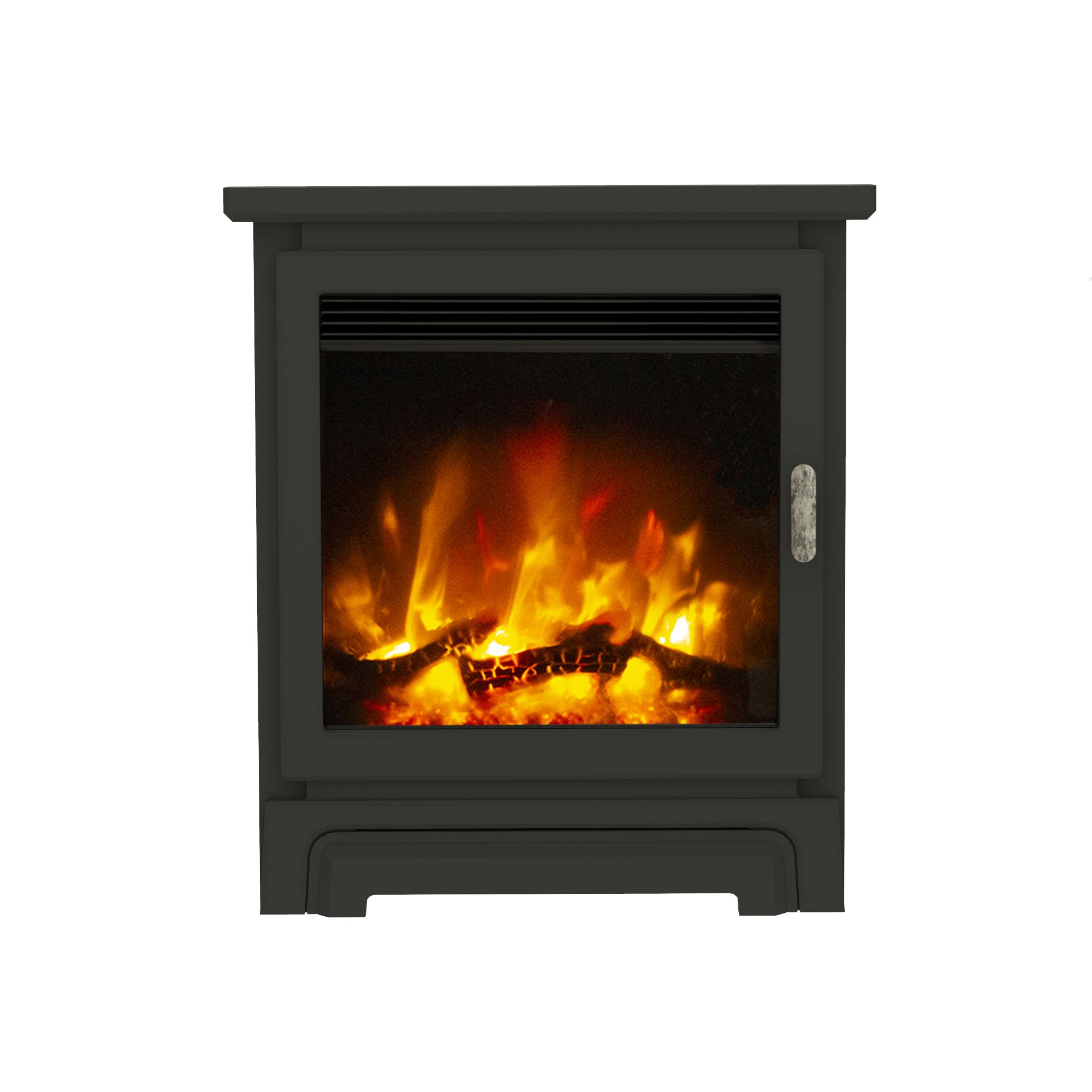 BeModern Kempton 2W Matt Black Cast iron effect Electric Stove