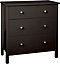 Bergen Coffee MDF 3 Drawer Chest of drawers (H)834mm (W)804mm (D)410mm