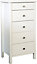 Bergen White MDF 5 Drawer Chest of drawers (H)1058mm (W)530mm (D)410mm