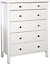 Bergen White MDF 6 Drawer Chest of drawers (H)1058mm (W)804mm (D)410mm