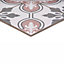 Bermondsey Blush & grey Matt Floral Porcelain Wall & floor Tile, Pack of 7, (L)450mm (W)450mm