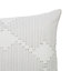 Beryl Grey & white Geometric Indoor Cushion (L)45cm x (W)45cm