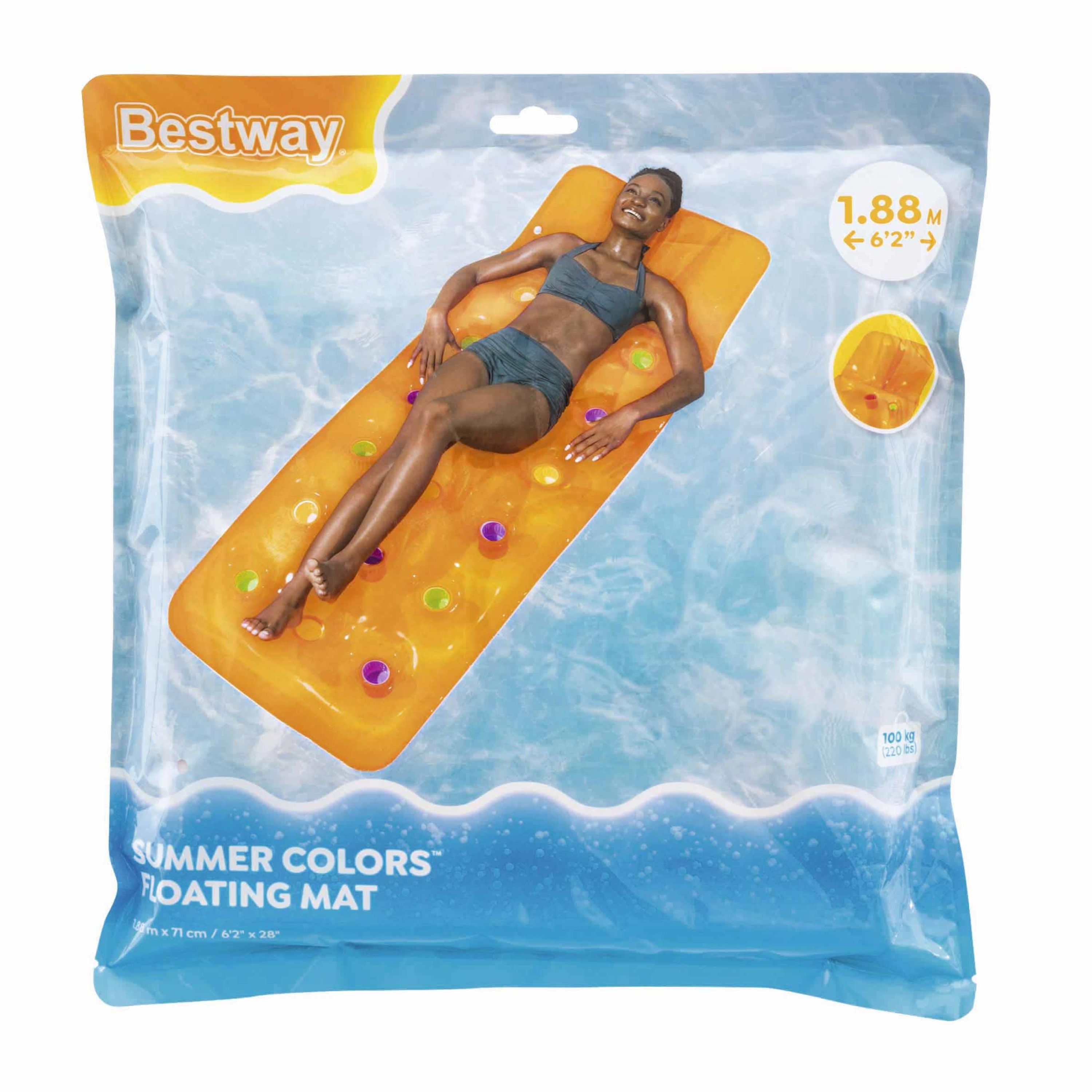 Bestway Assorted Rectangular Summer Colours Inflatable float