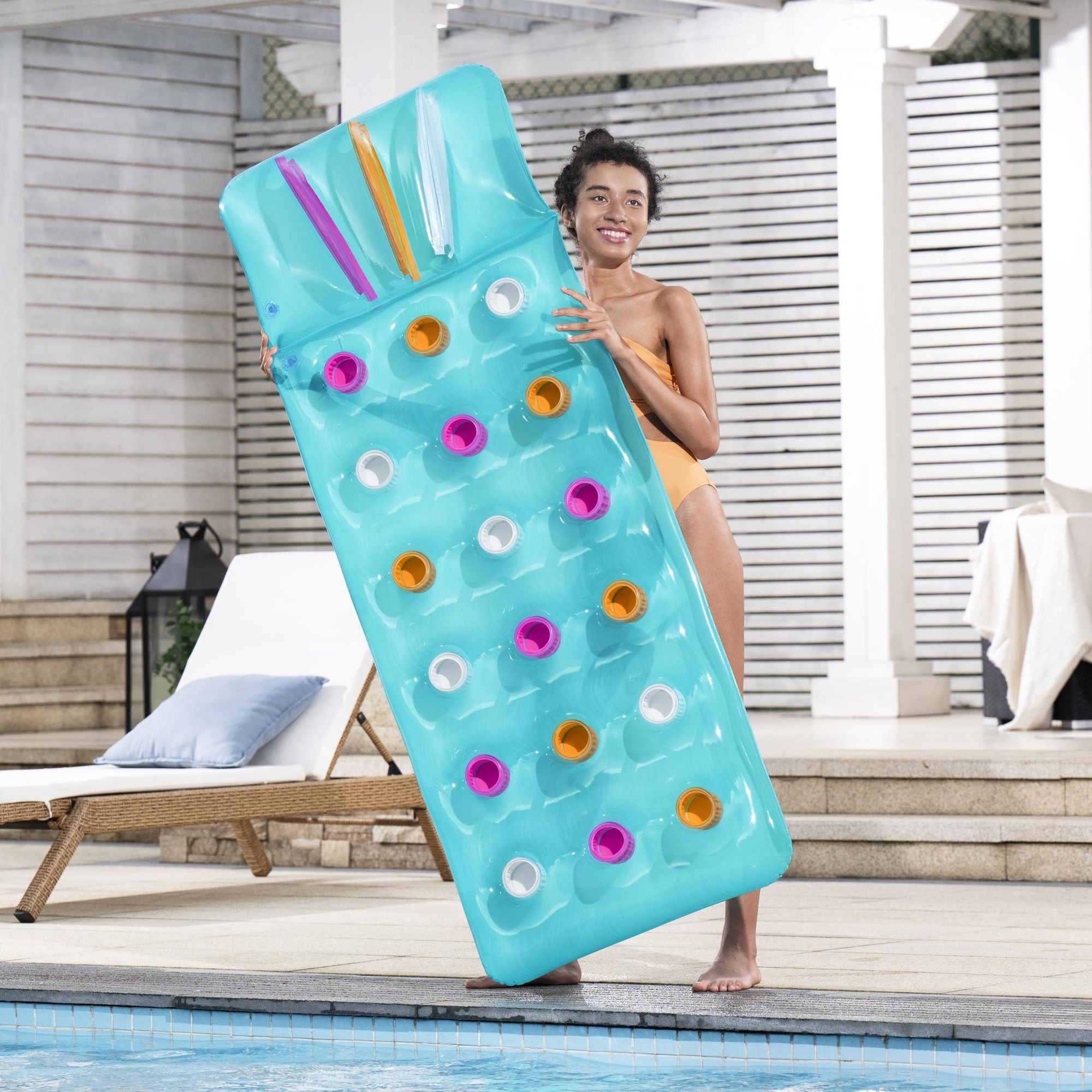 Bestway Assorted Rectangular Summer Colours Inflatable float