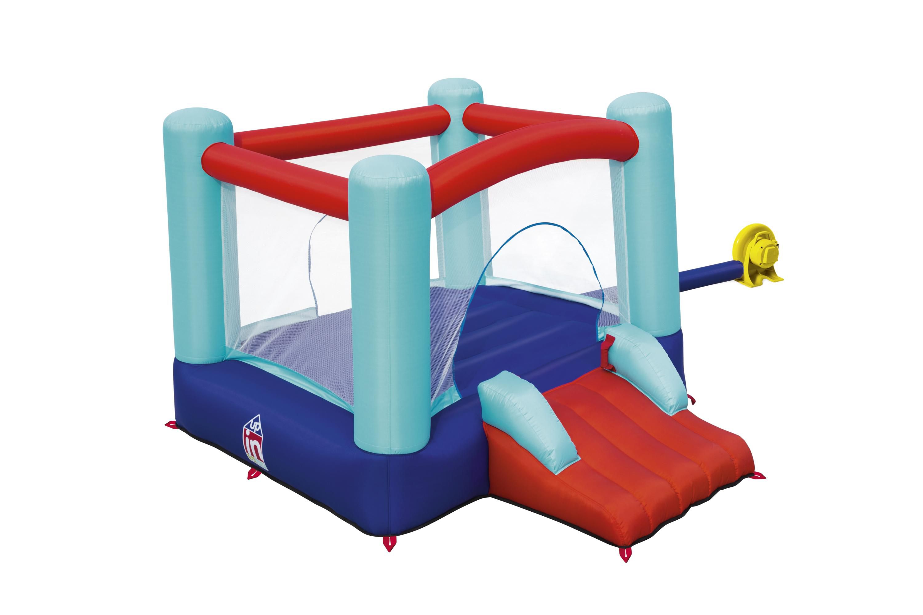 Bestway Blue & red Inflatable bouncy castle with small slide entrance/exit Rectangular Bounce & slide