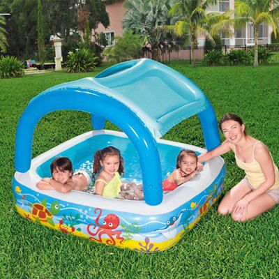 Kids pool hot sale with canopy