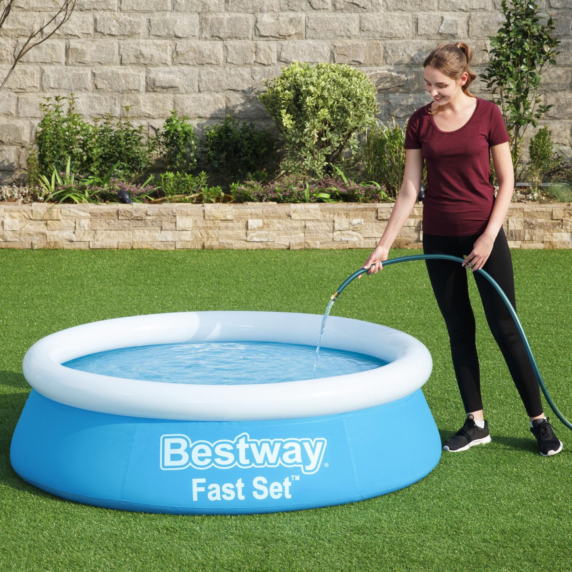 Bestway Fast Set™ Plain PVC Family lounge pool (W) 1.83m x (L) 1.83m