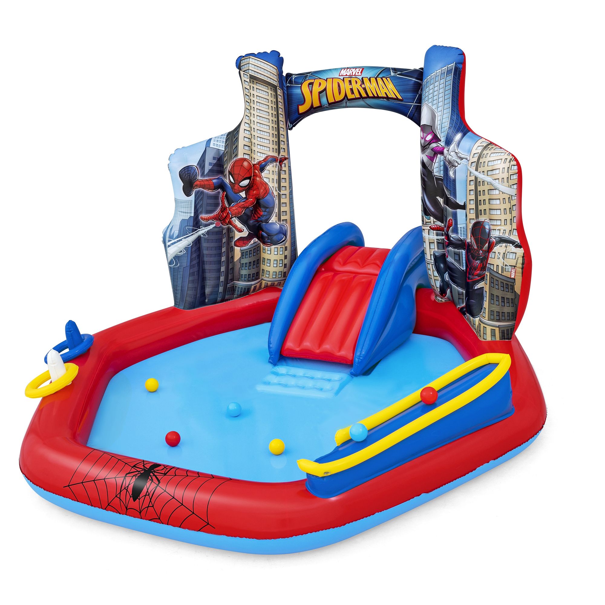 Bestway Multicolour Small Marvel - Spiderman Plastic Play centre With slide