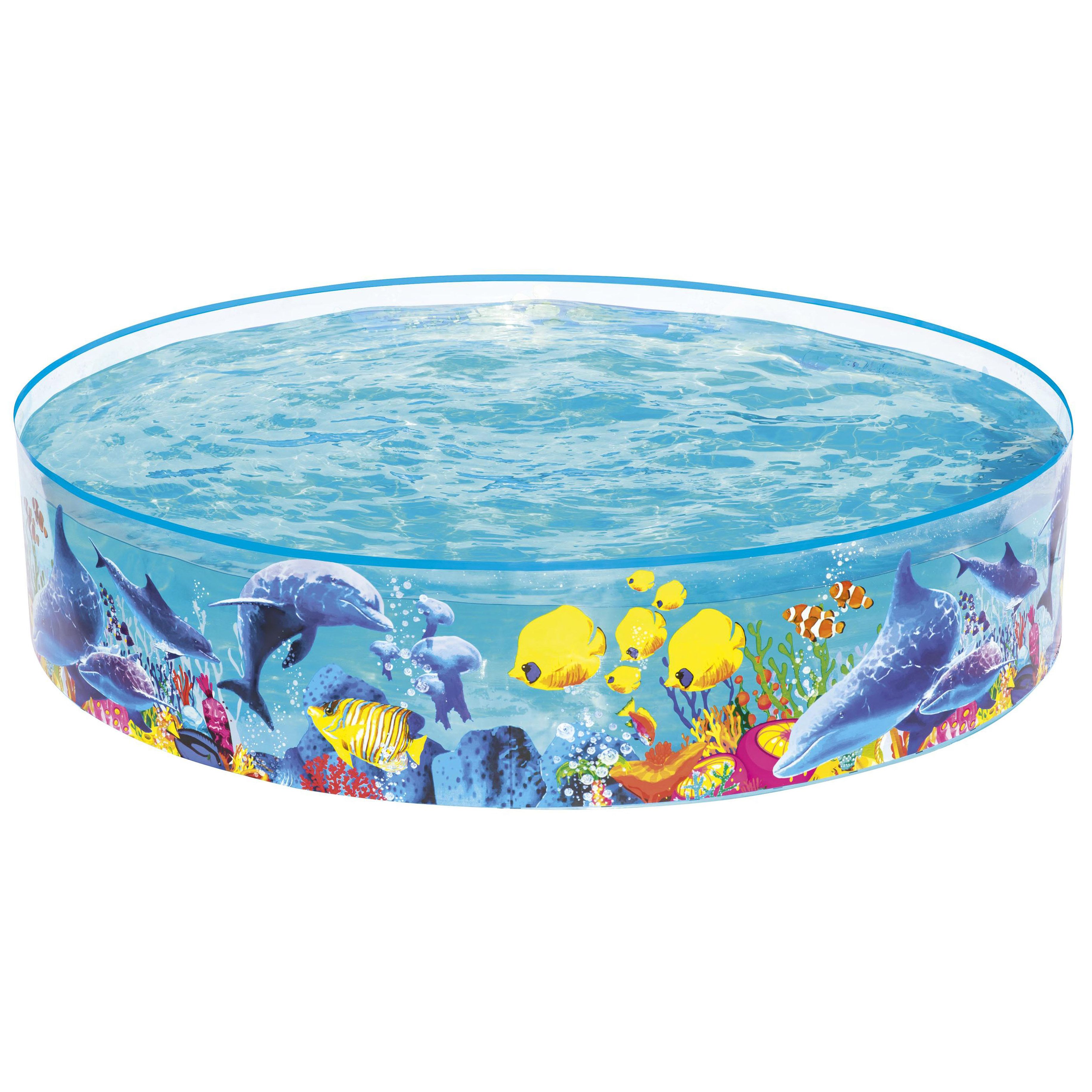 Bestway Odyssey Fill N Fun Printed Underwater Scene PVC Paddling pool (W) 1.83m x (L) 1.83m