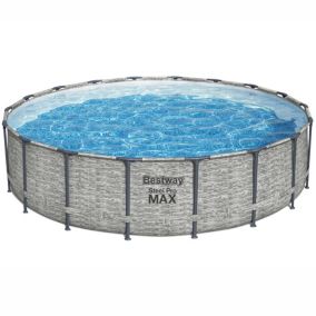 Bestway Steel Pro MAX™ Realistic Stone Print Metal Pool (W) 5.49m x (L) 5.49m