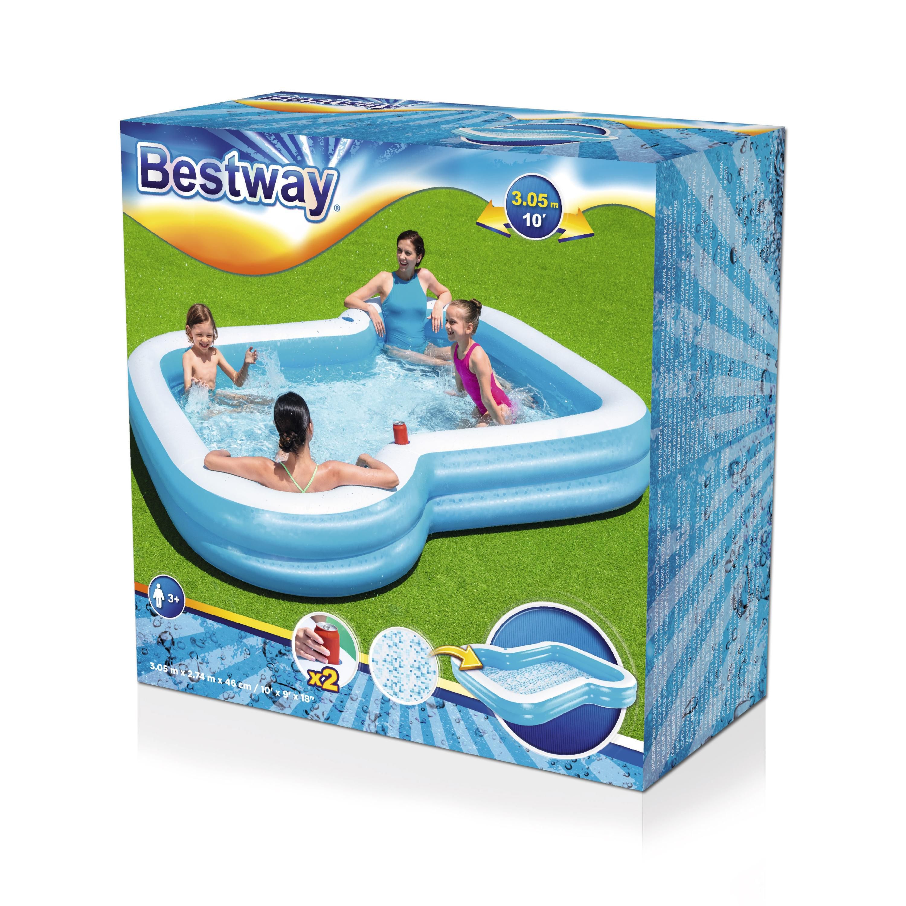 Bestway Sunsational Family fun pool (W) 3.05m x (L) 3.05m