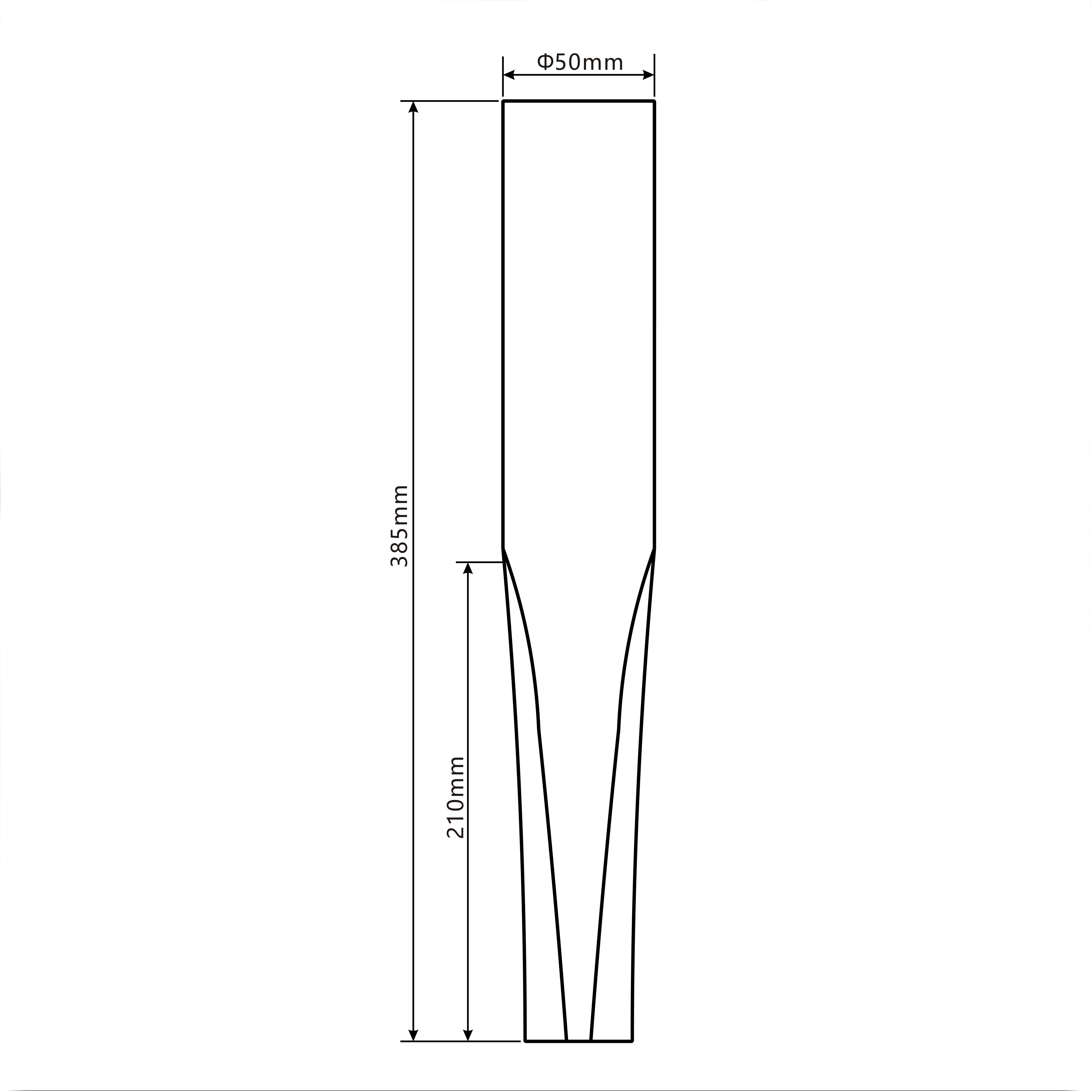 BetterDri Black Galvanised Carbon steel Ground spike (L)390mm (W)55mm