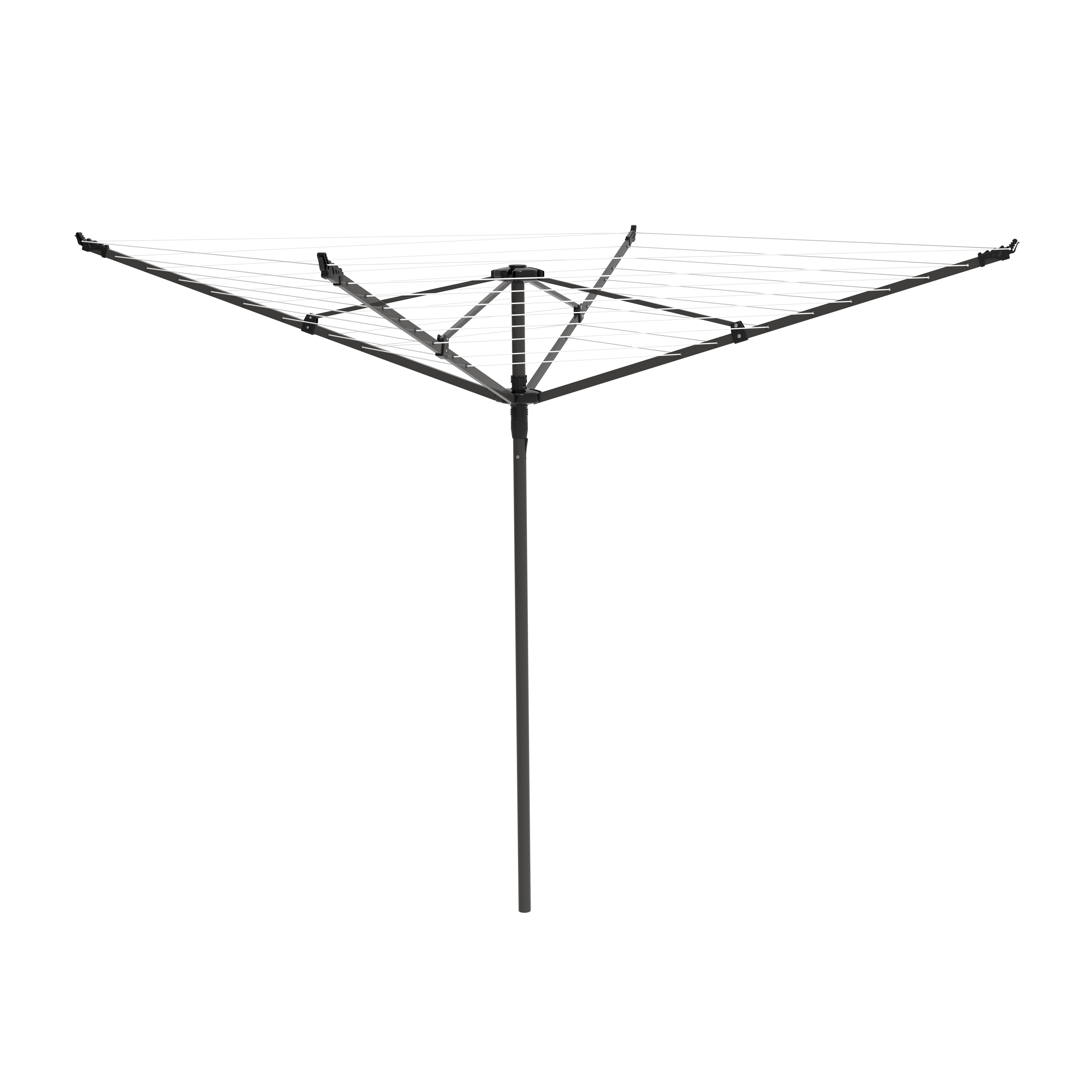 BetterDri Brown Steel 4 Arm Garden Rotary airer, 45m