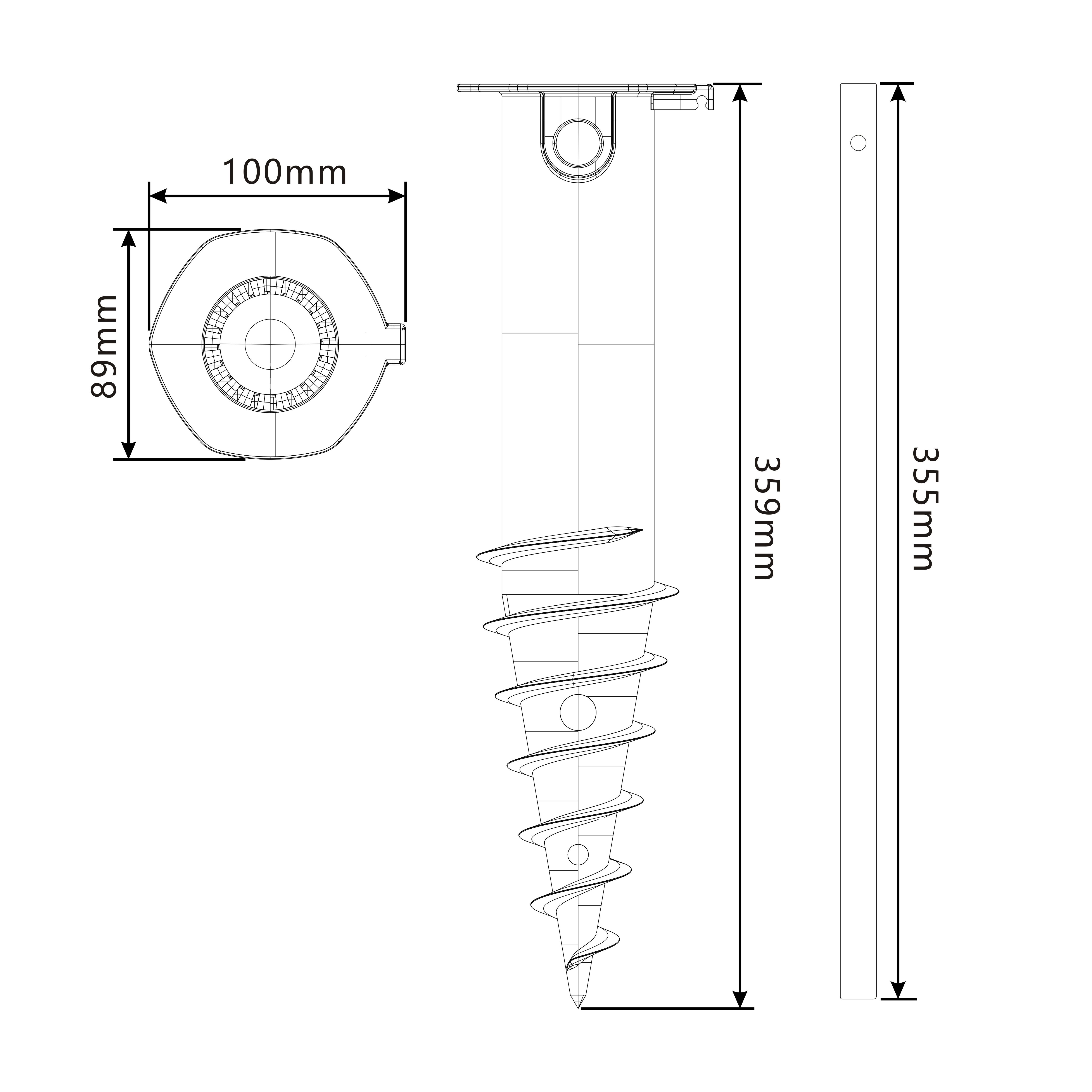 BetterDri Green Ground anchor (L)360mm (W)110mm
