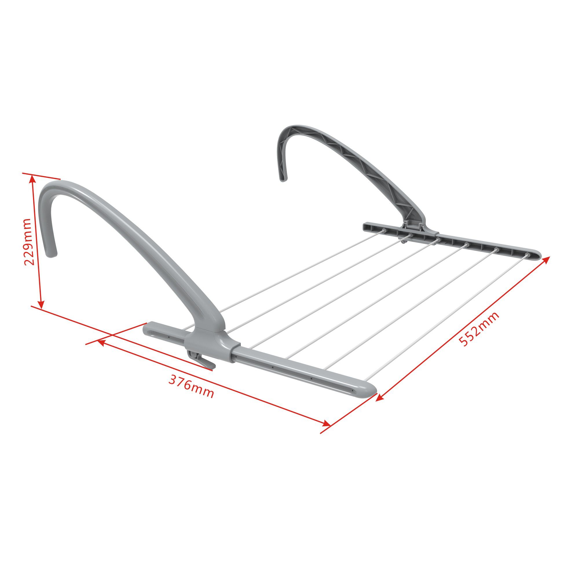 BetterDri Grey Radiator Laundry airer, 3m