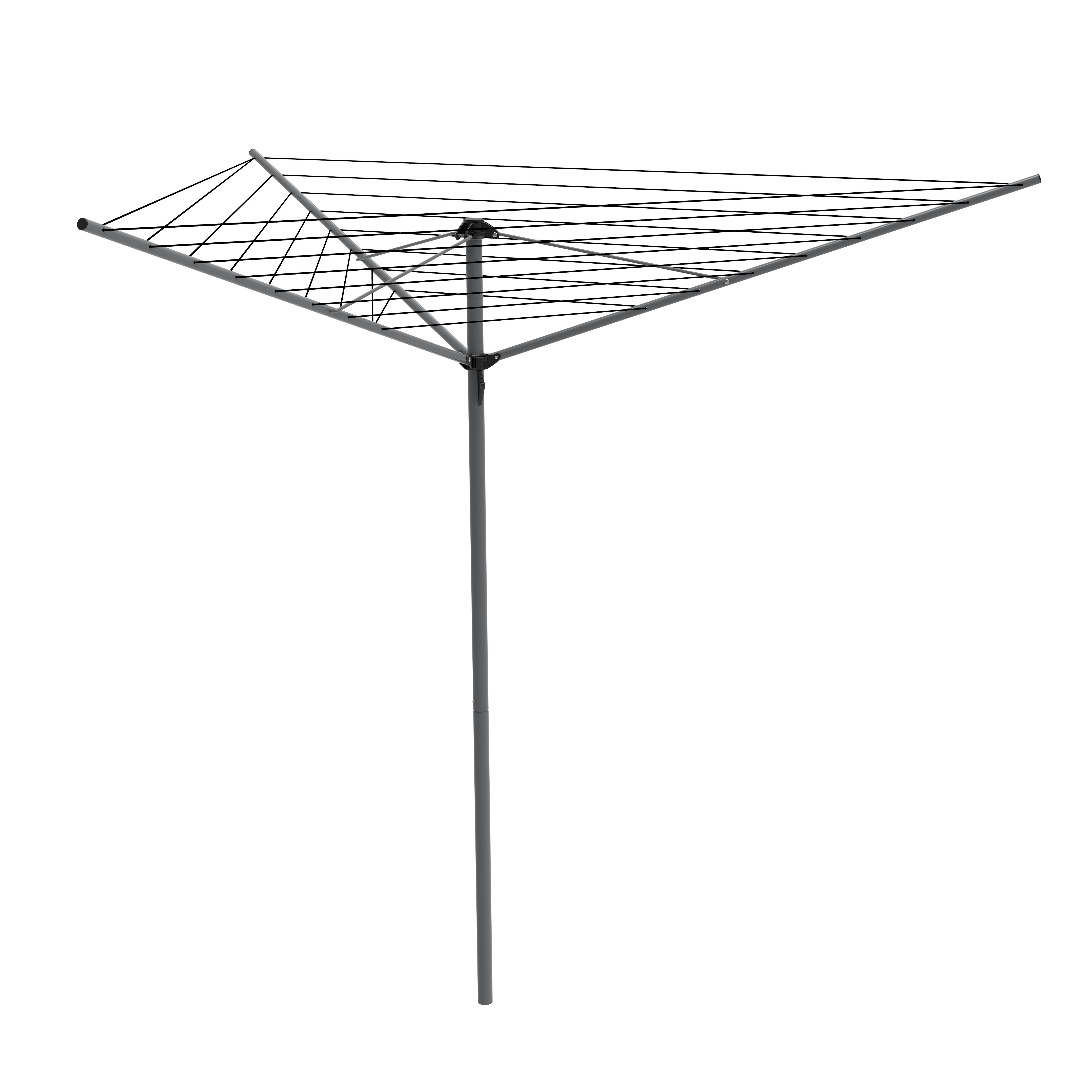 BetterDri Grey Steel 3 Arm Garden Rotary airer, 30m