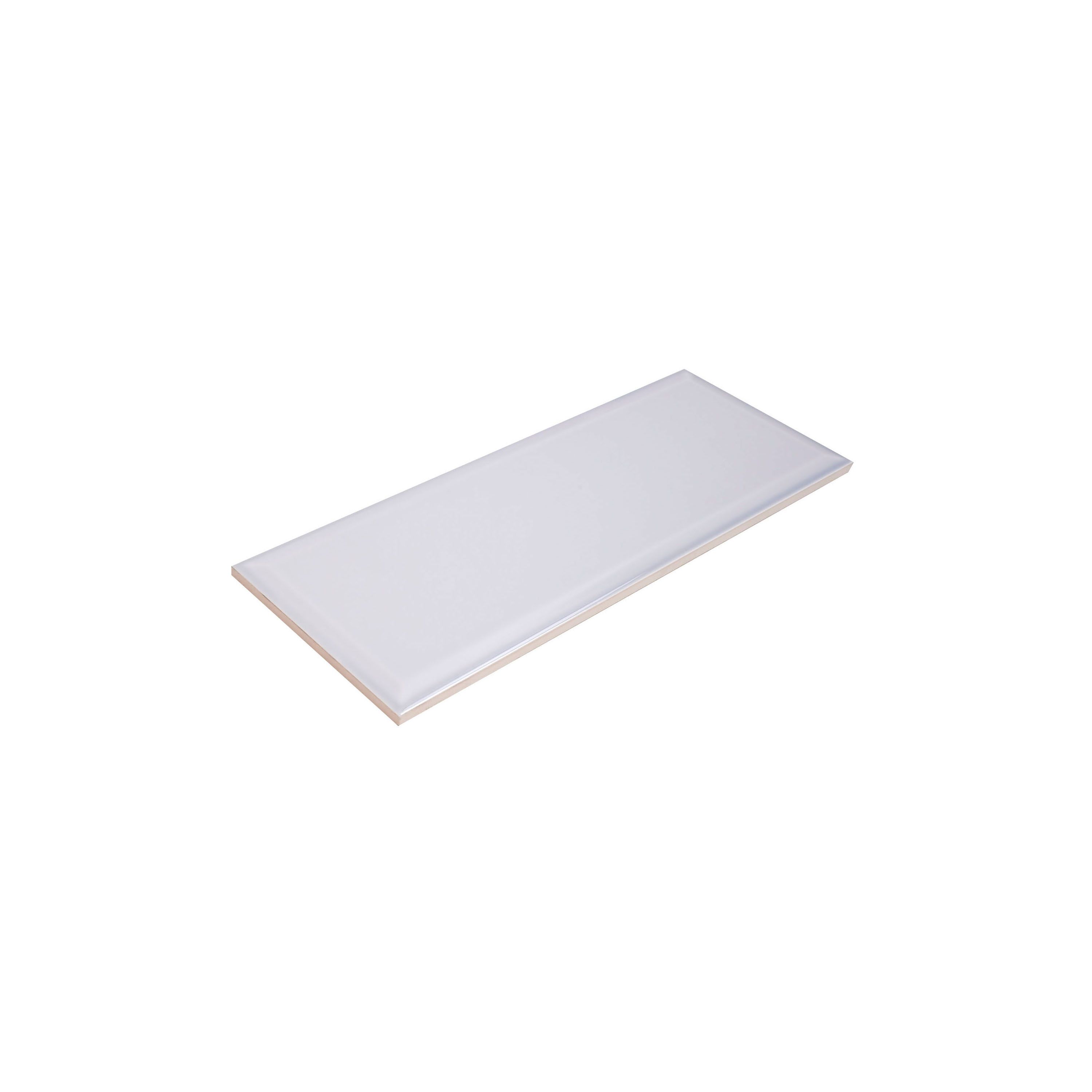 Bevel Dove Grey Gloss Ceramic Wall Tile - 3