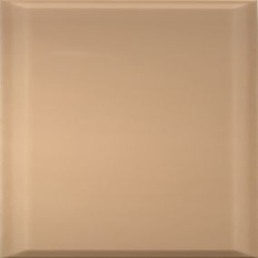 Bevel Sahara Gloss Ceramic Wall Tile, Pack of 17, (L)400mm (W)150mm