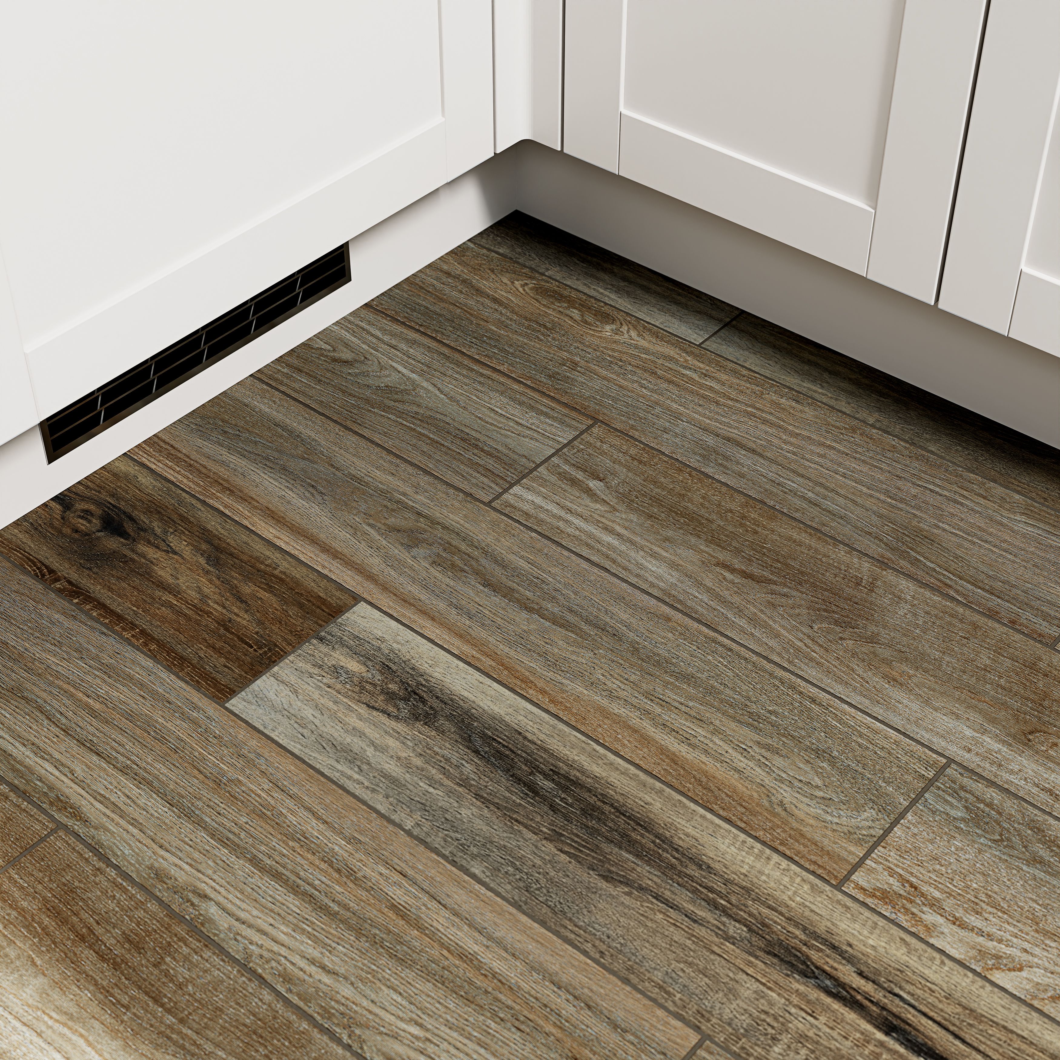 Beyaz Natural Matt Wood effect Textured Porcelain Indoor Wall & floor Tile, Pack of 17, (L)600mm (W)150mm