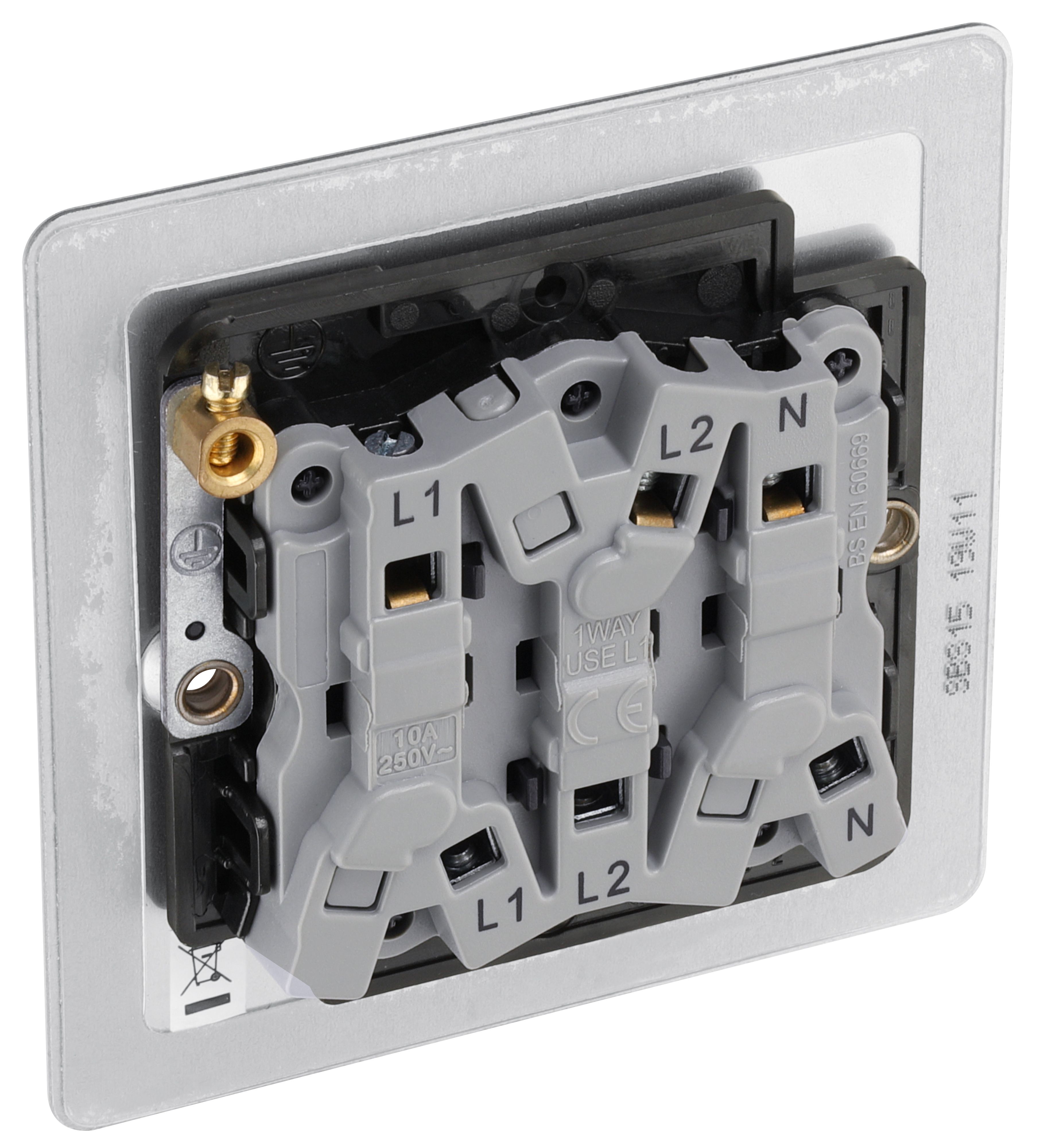 BG 10A Rocker Flat Control switch with Without LED indicator Matt - 6