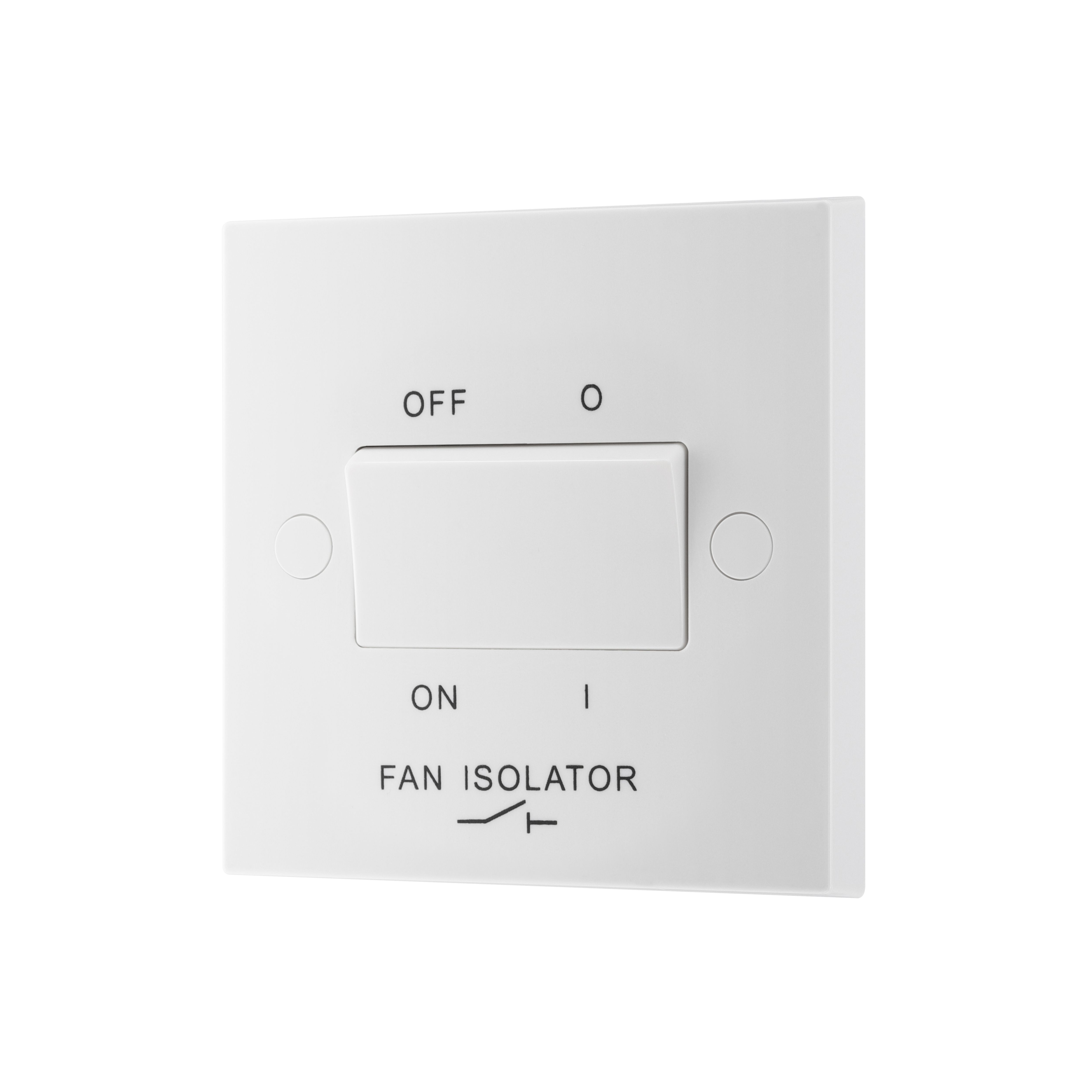 BG 10A Rocker Raised square Control switch Gloss White