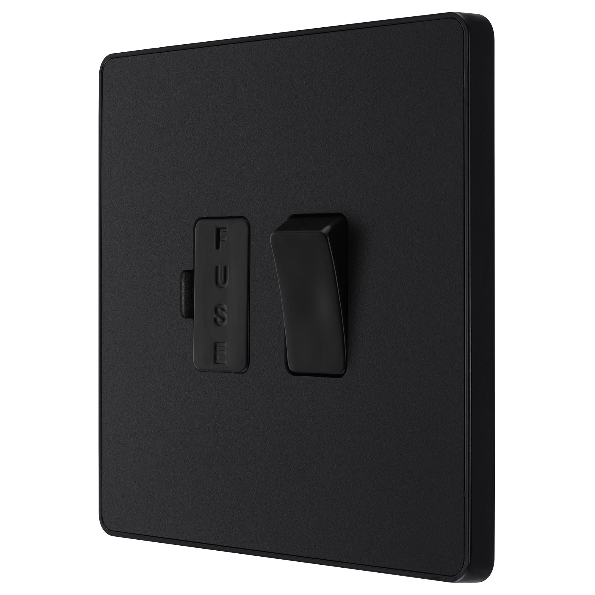 BG 13A 1 gang 2 way Raised slim profile Switched Fused connection unit Matt - 3