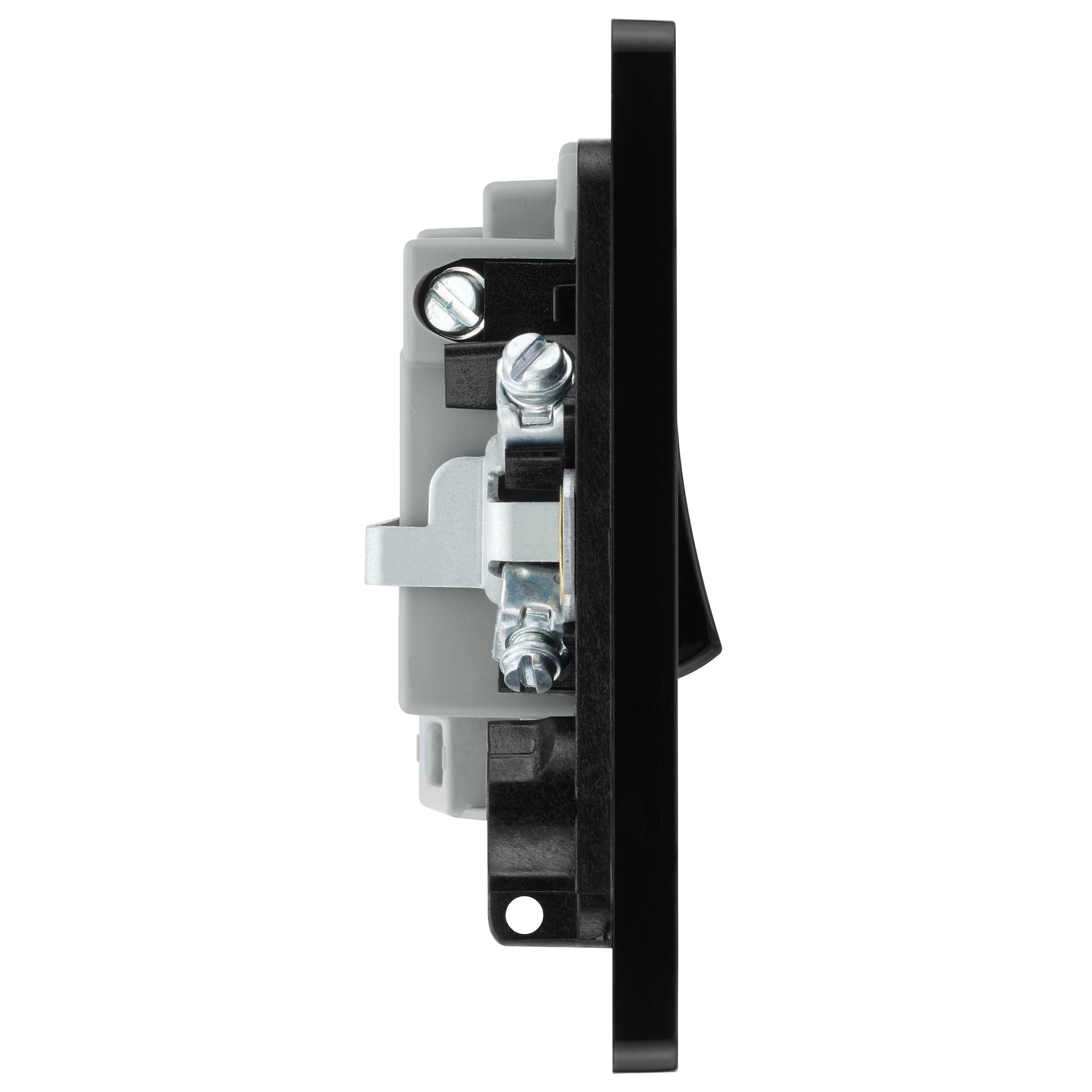 BG 13A 1 gang 2 way Raised slim profile Switched Fused connection unit Matt - 5