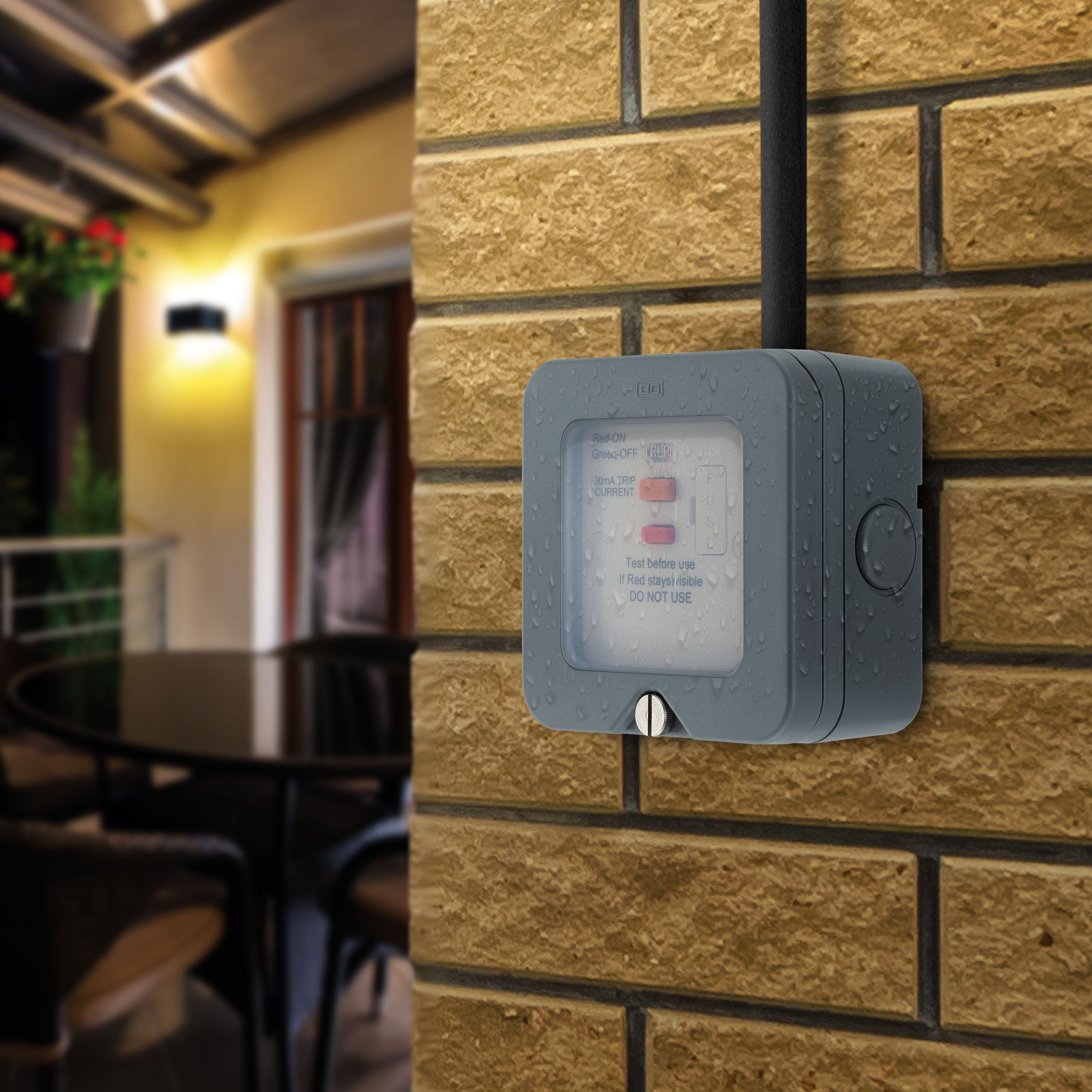 BG 13A Grey Outdoor Weatherproof fused connection unit with RCD - 6