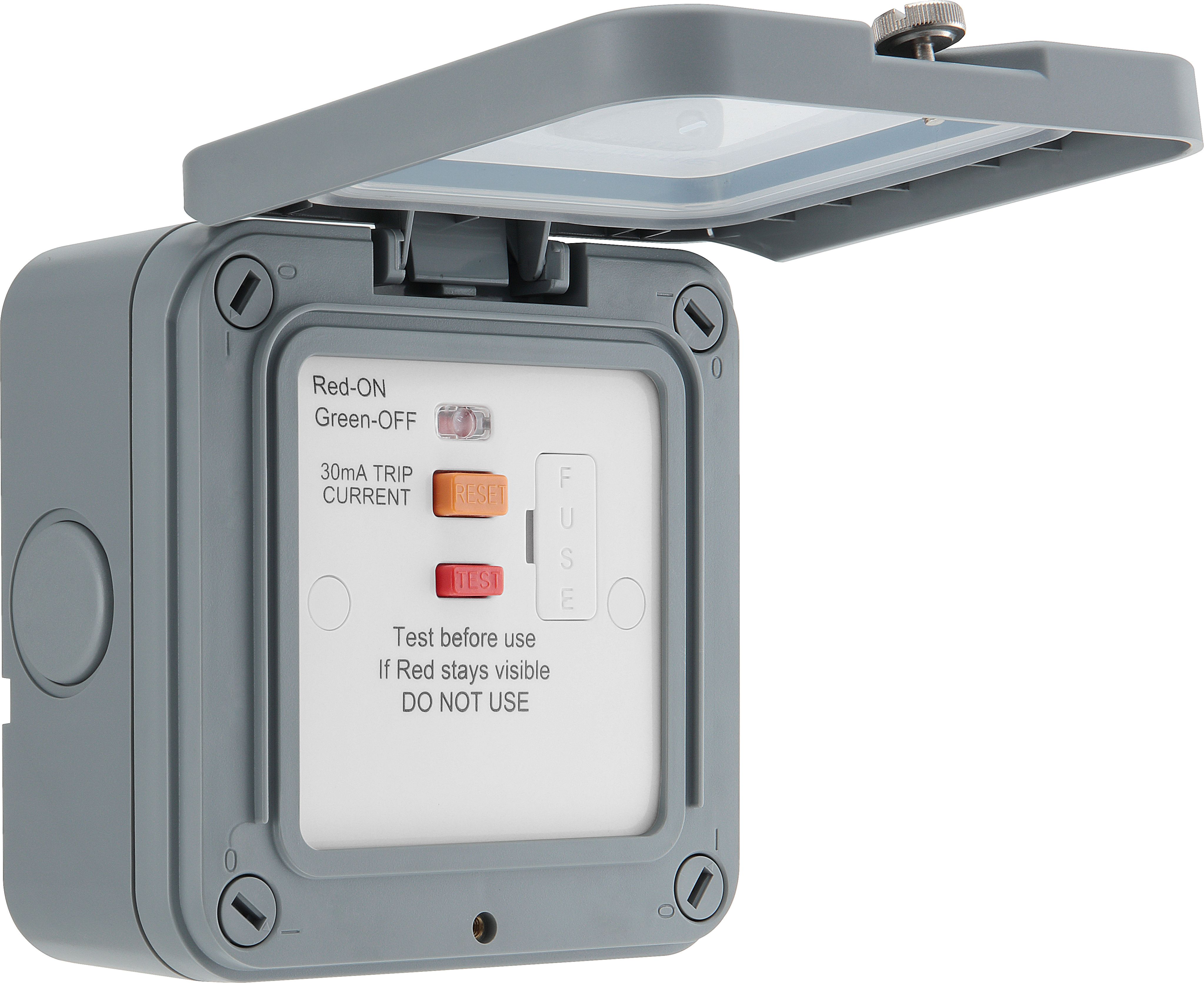 BG 13A Grey Outdoor Weatherproof fused connection unit with RCD - 3