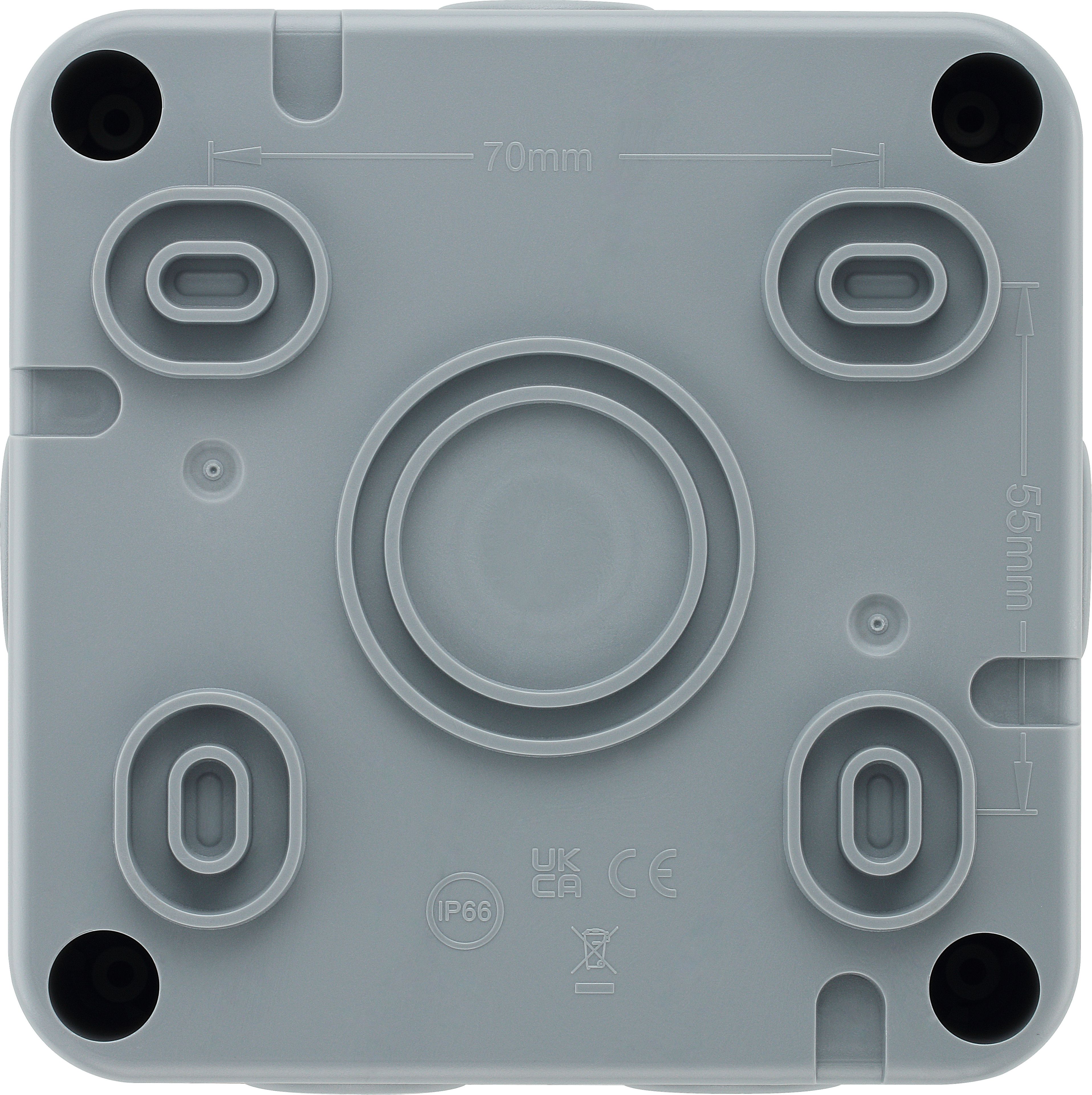 BG 13A Grey Outdoor Weatherproof fused connection unit with RCD - 4