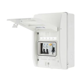 BG 2-way Garage Enclosure consumer unit with 63A mains switch