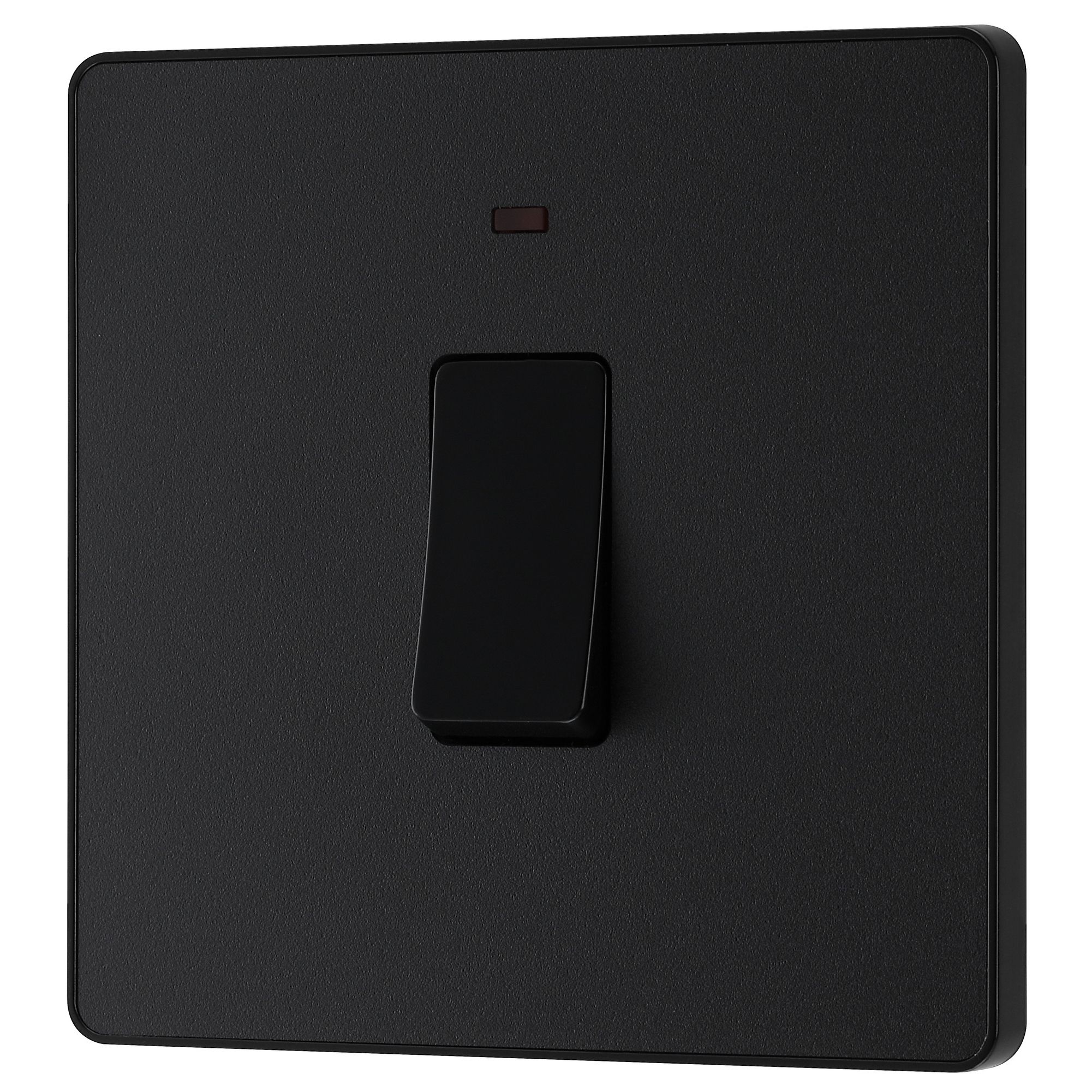 BG Screwless Flatplate Matt Black 13A Switched Socket 2 Gang - 3