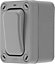 BG 20A Grey 1 gang Outdoor Weatherproof slim switch with LED indicator