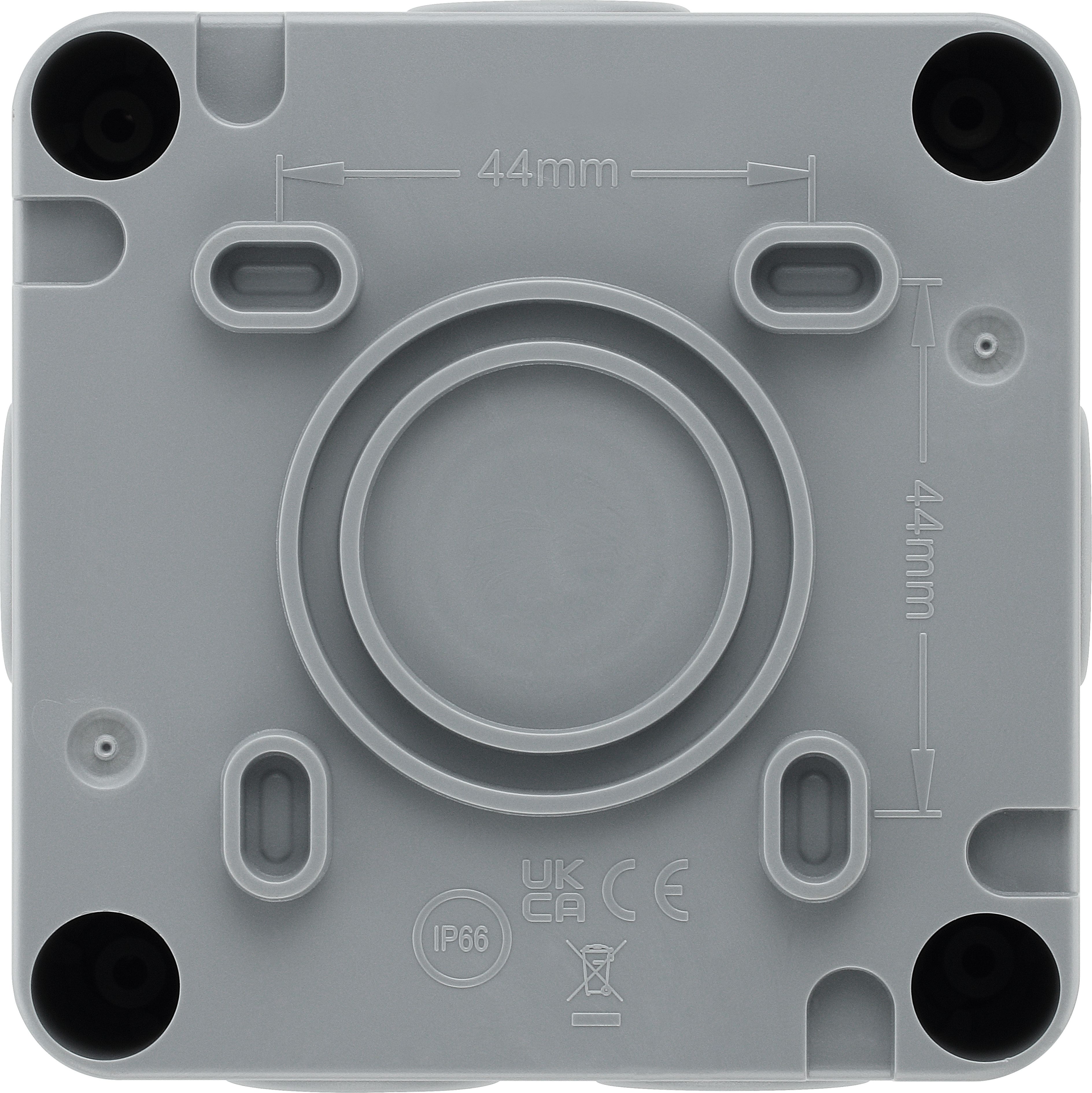 BG 20A Grey 2 gang Outdoor Weatherproof switch with LED indicator