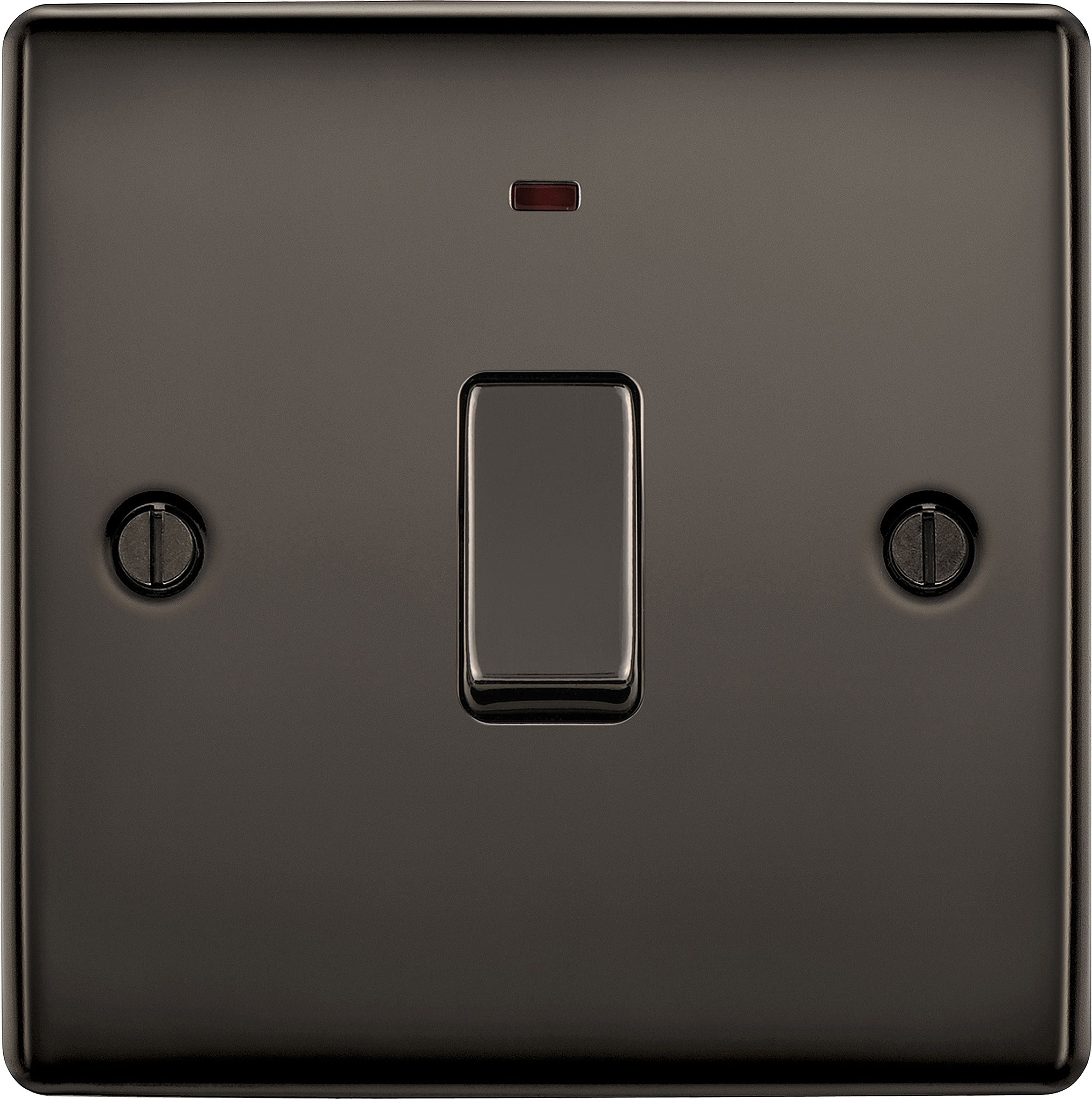 BG 20A Rocker Raised slim Control switch with LED indicator Gloss Black