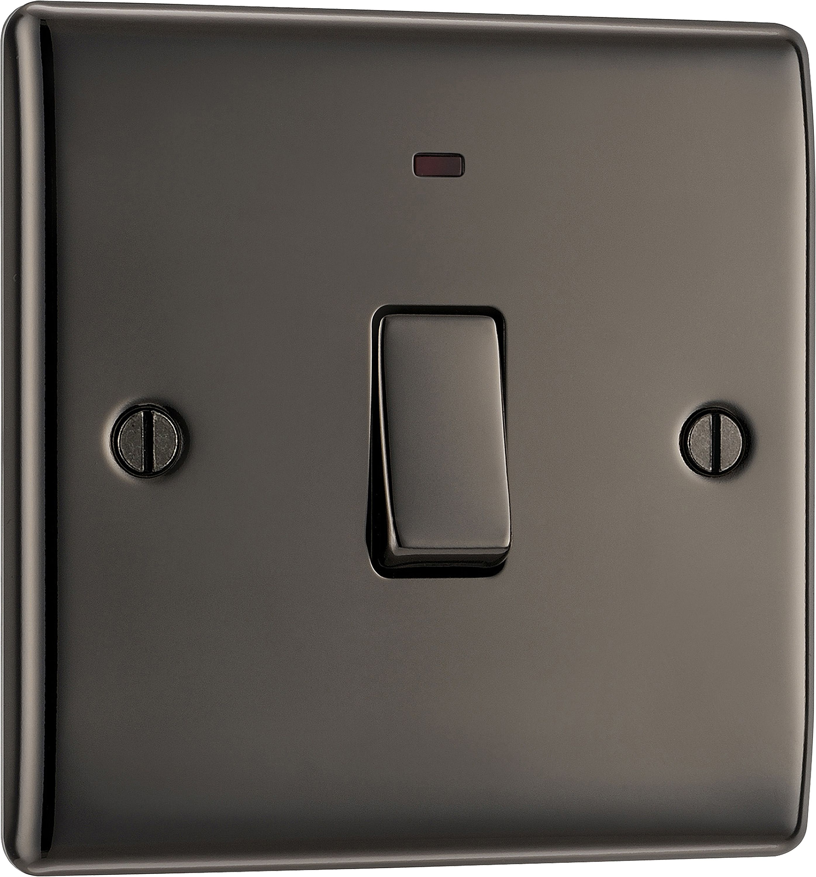 BG 20A Rocker Raised slim Control switch with LED indicator Gloss Black