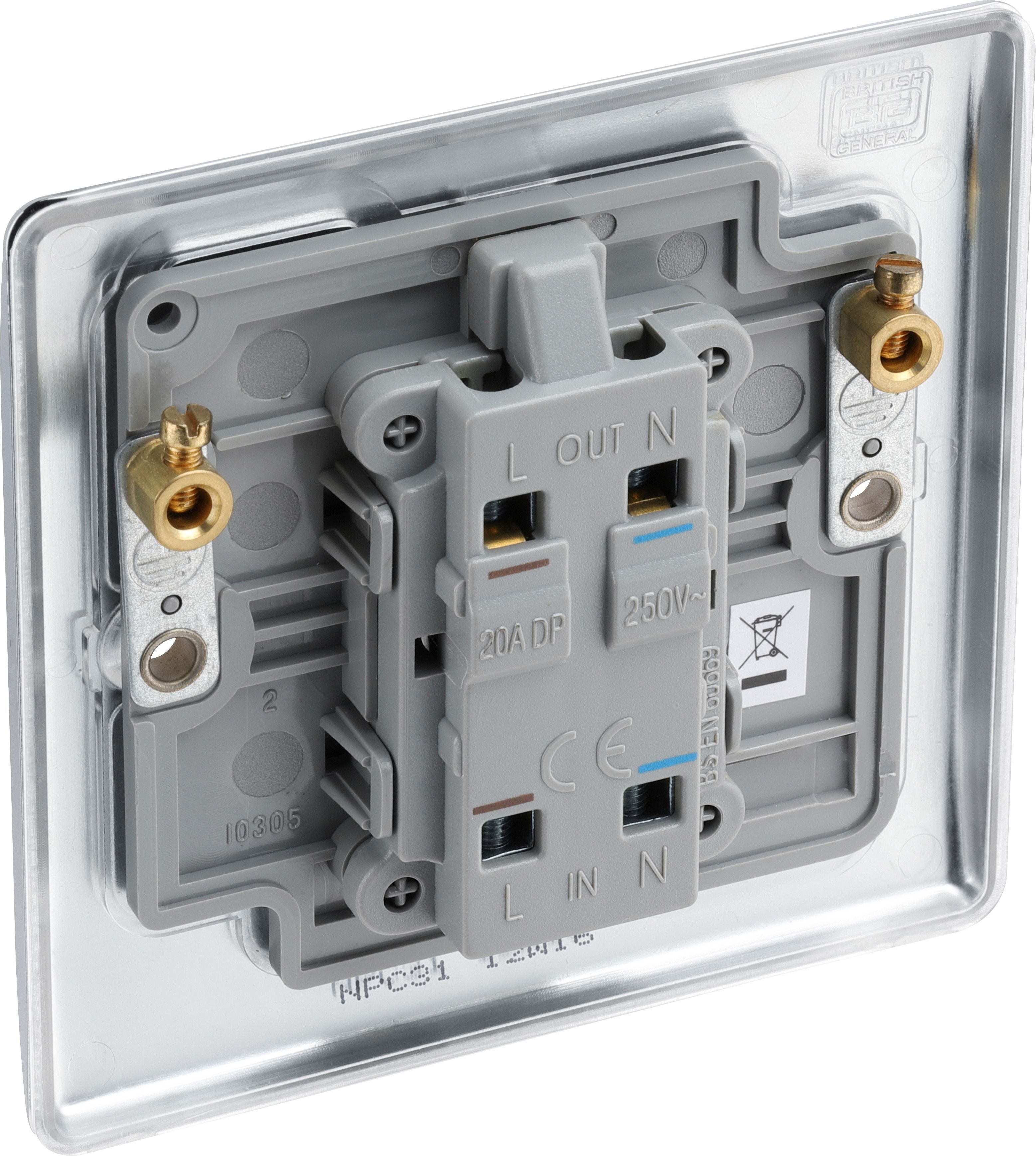 BG 20A Rocker Raised slim Control switch with LED indicator Gloss - 6